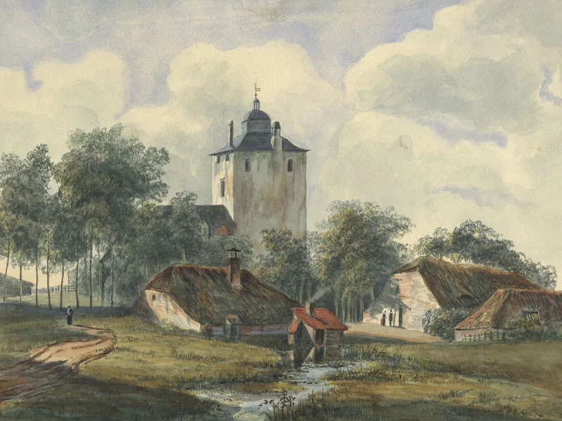1809-Joannes Van Liefland - Veduta del castello di Den Ham